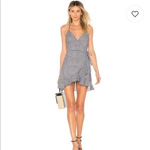 Lovers + Friends black and white gingham dress
